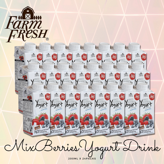 MIXED BERRIES YOGURT MILK 200ml [CARTON]