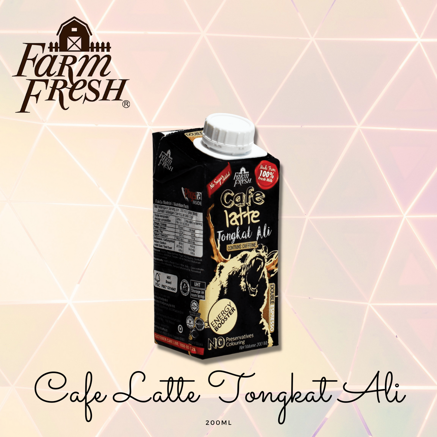 CAFE LATTE TONGKAT ALI MILK 200ml [PACK] [FEA ONLY]